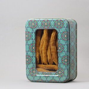 برگ زرد الو فشرده جعبه فلزی