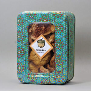 برگ هلو سفید جعبه فلزی